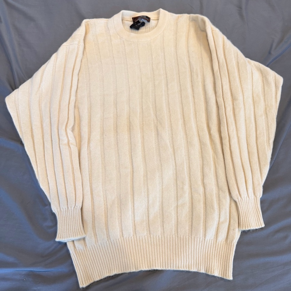 Neiman Marcus Mens 100%‎ Pure Cashmere Knit Striped Sweater Scotland Size Large